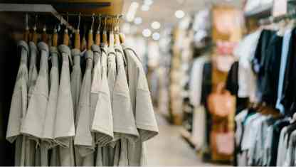 clothes store in shopping mall